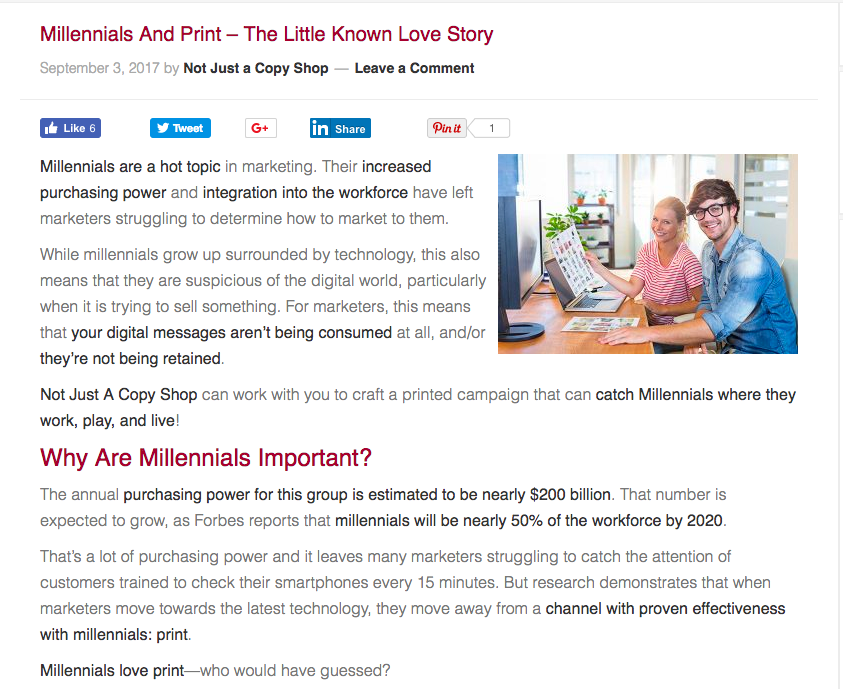 Not Just A Copy Shop Millennials Piece